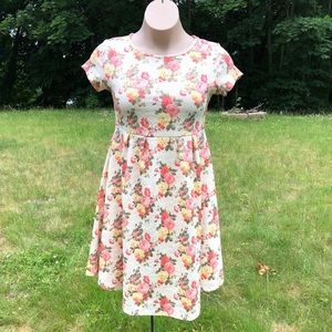 asos Maternity Bright Pink, Orange & Yellow Floral A-Line Maternity Dress